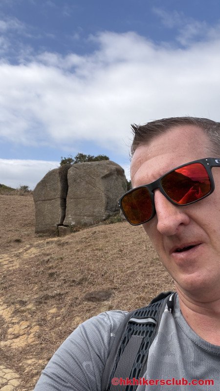 We reached the bottom of the last ascent to the Tigers Head which is marked by this unique rock