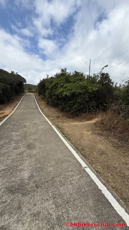 Look out of the path which is taking you to the right side away from this road.