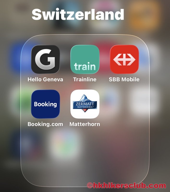 These are the apps I used for this journey. I booked my tickets on the Trainline app and I can get specific train info from the SBB Mobile app such as platform number, occupancy of the train, real time arrival and departures. Matterhorn app is a multifunction app for using in Zermatt. I booked my hotel thru Booking and hello Geneva is a multi purpose app also.